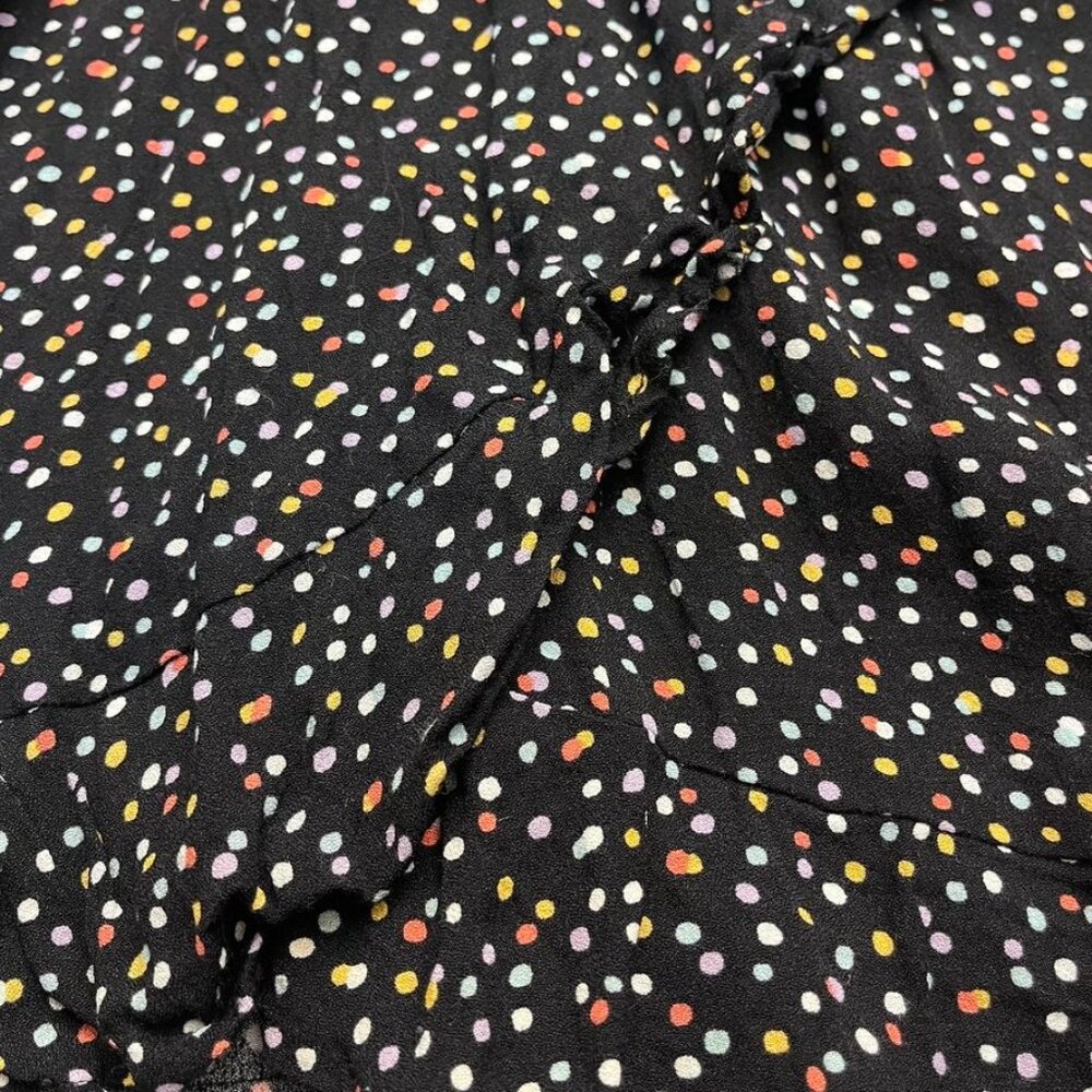 Reformation Black Polka Dot Wrap Dress XS - Picture 9 of 10